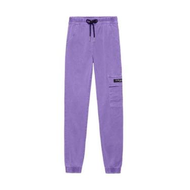 Imagem de Calça Roxa Infantil Bolsos Nina Go, Roxo, 4