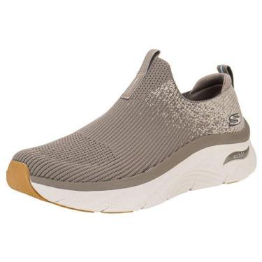 Imagem de Tênis masculino arch fit d'lux key journey skechers 232504, Caqui, 39