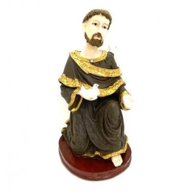 Imagem de Imagem São Francisco de Assis Escultura Resina 21 cm - Lua Mistica