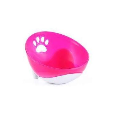 Imagem de Comedouro Inclinado Pequeno Rosa 200ml Truqys