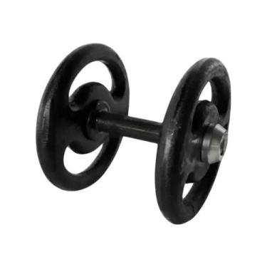 Imagem de Dumbbell Pintado Pegada Emborrachada Academia 8kg para Treino Funciona