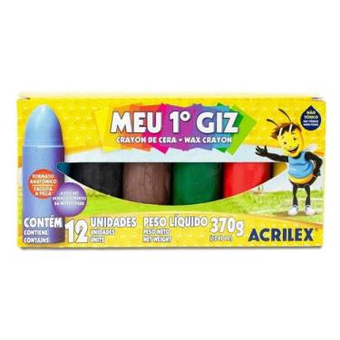 Imagem de Meu Primeiro Giz de Cera - 12 cores - Acrilex -