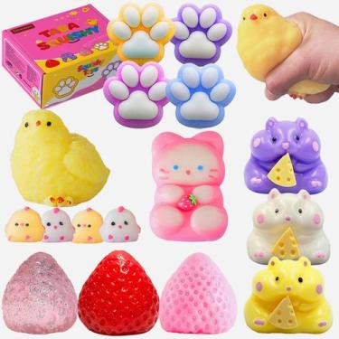 Imagem de Kit Taba de Brinquedos Fidget Squishy TETEMUN com 16 Peças