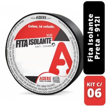 Imagem de Fita Isolante 912I 19Mmx20M Preto Adere