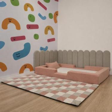 Imagem de Kit Protetor de Parede Redondo para Cama Montessoriana Solteiro 14 Peç