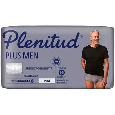 Imagem de Roupa Íntima Descartável Plenitud Plus Men P/M 16 unidades