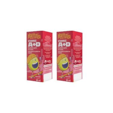 Imagem de Kit 2 Vitaminas A+D gotas 2x20ml Sabor Framboesa Malttinha Maltta, Fra