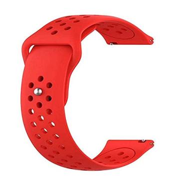 Imagem de Pulseira Nandos-Store compatível com Samsung Galaxy Watch 42mm / Active and Gear S2 (Vermelha nk)