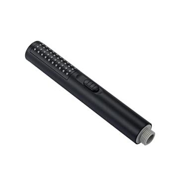 Imagem de Chuveiro de mão multifuncional preto fosco montado na parede com mangueira de 150 cm e suporte ajustável para ducha, 2 modos tipo J