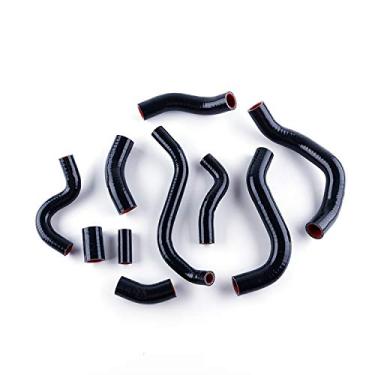 Imagem de Kit de mangueira de silicone de arrefecimento para radiador de bicicleta de rua de 3 camadas 4,5 mm para HO NDA CBR 1000 RR FIREBLADE 2012-2016 externo preto interno vermelho