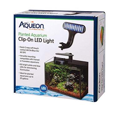 Imagem de Aqueon Clip-On LED aquário peixes tanque de luz para plantas plantadas em crescimento para aquários de até 20 galões