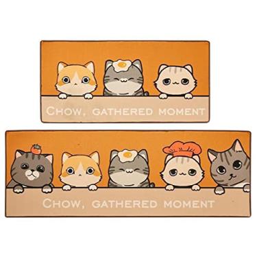 Imagem de Tapete de cozinha acolchoado, confortável, antifadiga, antiderrapante, tapetes e tapetes de cozinha, impermeável, tapete de cozinha, tapete de mesa para cozinha, pia, escritório, 50 x 150 cm