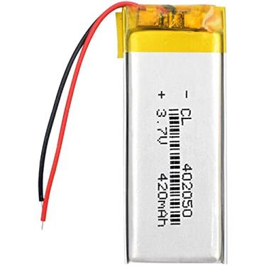 Imagem de Bateria de polímero de lítio recarregável de 420 mAh 3 7 V 402050 042050 Baterias de polímero de lítio recarregáveis para fones de ouvido MP3 MP4 MP5 Bluetooth