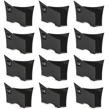 Imagem de Kit 12 Suportes Porta Guardanapos De Papel Para Mesa Uz Preto