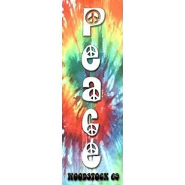 Imagem de Buyartforless Pôster de impressão de arte Peace Woodstock 69 91 x 30 cm decoração de parede placa de paz New York Tie Dye 1969