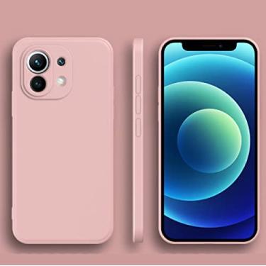 Imagem de para Mi 11 Mi11 Lite Ultra Pro Capa de telefone de silicone líquido quadrado para Xiaomi Mi 11 Ultra Mi11 Mi 11 Lite Mi 11t 11 T Mi11t Pro, Rosa, para Mi 11T Pro