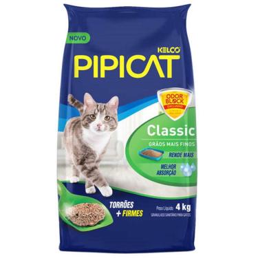 Imagem de Areia Sanitária Pipicat Classic para Gatos - Kelco (4kg)