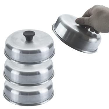 Imagem de KIT COM 4 ABAFADOR DE HAMBURGUER 16CM PARA LANCHES LANCHONETES