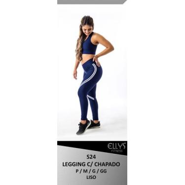 Imagem de Calça Feminina Legging Fitness Com Chapado - Ellys Fitness