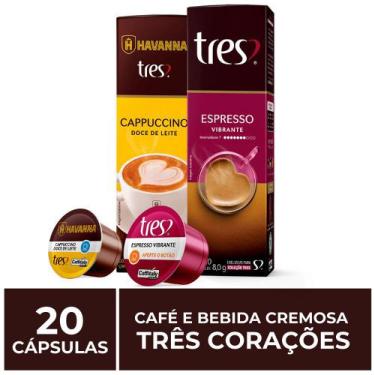 Imagem de 20 Cápsulas Três Corações, Café E Bebida Cremosa
