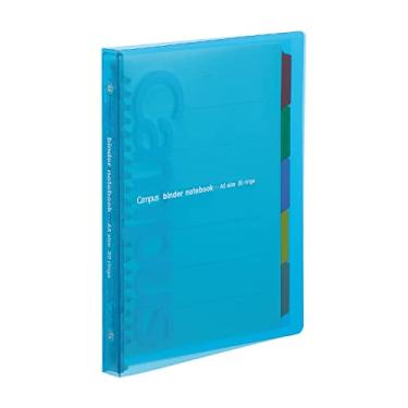 Imagem de Fichário Kokuyo L-P133B, caderno, campus, fino, A5, 20 furos, comporta até 65 folhas, azul