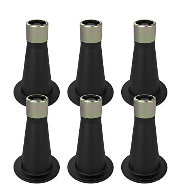 Imagem de KOHOME 6 peças de estrutura de cama, pernas de estrutura de cama para substituir rodas, elevação para estrutura de cama, evita deslizamento de plástico reforçado elevadores de cama, cabe sobre um pé de cama padrão