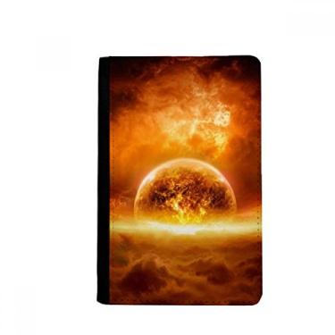 Imagem de Porta-passaporte Golden Red Planet Like Flame Burse, padrão Queimador de chamas, Notecase Burse, carteira para cartão, Multicolor