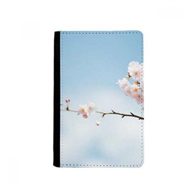 Imagem de Porta-passaporte Notecase Burse capa carteira porta-cartão nuvem céu azul flor ameixa, Multicolor