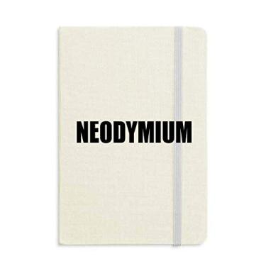Imagem de Caderno de química com nome de elemento de neodímio capa dura diário clássico presente A5