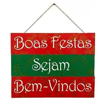 Imagem de Placa Boas Festas Sejam Bem Vindos Natal