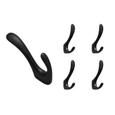 Imagem de KIZQYN Ganchos de casaco gancho de parede para casa preto fosco acessórios de decoração de casa para casacos e jaqueta chave montada na parede gancho multifuncional cabide de casaco montado na parede