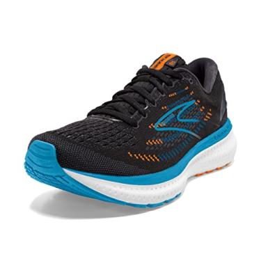 Imagem de Brooks Tênis de corrida masculino Glycerin 19 Neutral, Preto/Azul/Laranja, 44