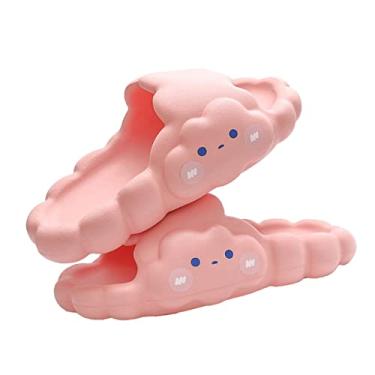 Imagem de Pantufas infantis tamanho 9 slides de nuvem 3D para crianças meninos meninas chinelos de nuvem fofos antiderrapante novidade dedo do pé aberto (rosa, 17)