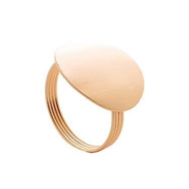 Imagem de Conjunto 4 Anéis para Guardanapo de Aço Dourado 4cm - Lyor
