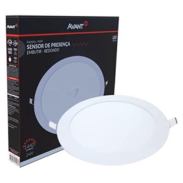 Imagem de Painel Plafon POP Sensor LED, 24W, Luz branca 6500K, Embutir, Redondo, Branco, Bivolt, Avant