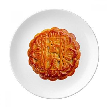Imagem de Gema de Ovo, Lua, Bolo, Meio Outono, Prato Decorativo, Porcelana, Salver, Prato de Jantar