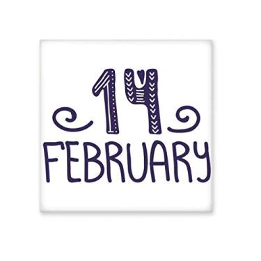 Imagem de 14 de fevereiro, com citação de amor, feita à mão, azulejo de cerâmica brilhante para banheiro e cozinha