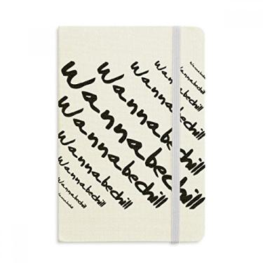 Imagem de Caderno de personagens elegantes Wanna Be Chill oficial de tecido rígido diário clássico