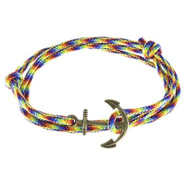 Imagem de West Coast Paracord — Pulseiras masculinas ajustáveis com âncora náutica e anzol – Disponível em uma variedade de acabamentos e cores – Feito de corda de nylon