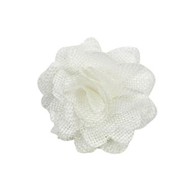 Imagem de Wrapables Rosa de juta Shabby Chic 5 cm de diâmetro (conjunto de 20), branco