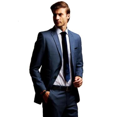 Imagem de Costume Slim Angelo Campana Azul Tam. 46-Masculino