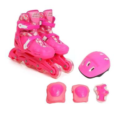 Imagem de Patins Infantil Feminino Triline Inline 4 Rodas Ajustavel-Feminino