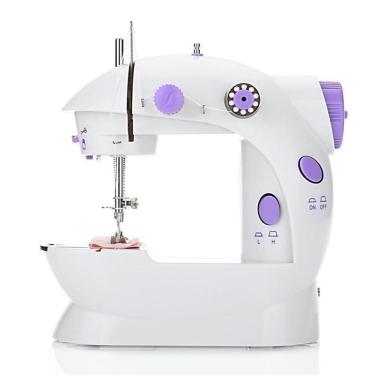 Imagem de Mini Maquina De Costura Portatil Bivolt Pilhas Manual Pedal