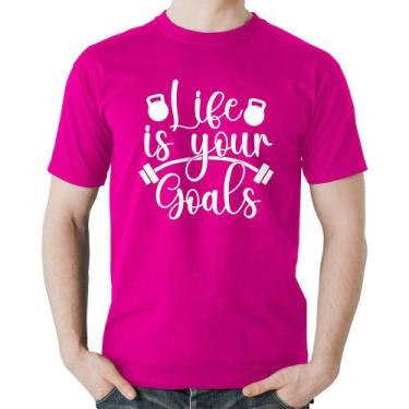Imagem de Camiseta Algodão Life Is Your Goals - Foca Na Moda