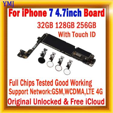 Imagem de Placa-mãe com impressão digital para iPhone 7  sem ID Conta Mainboard  GSM  WCDMA  LTE  4G Logic