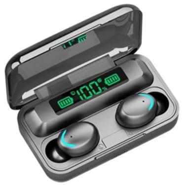 Imagem de Fone de Ouvido Bluetooth 5.3 F9-5 - Função Power Bank e Mostrador Digital Com Microfone Carregar Celular Visor Mostrador Digital da Carga da bateria Cancelamento Resistente Headphone Cor Preto