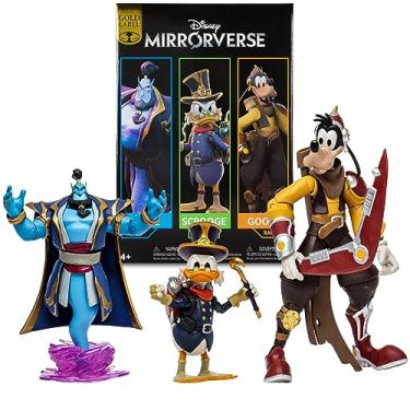 Imagem de McFarlane Brinquedos - Disney Mirrorverse Genie 12,7 cm Scrooge McDuck 12,7 cm e Pateta 17,7 cm, pacote com 3 bonecos de ação, etiqueta dourada, exclusivo da Amazon