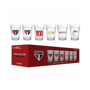 Imagem de Kit Copo Americano São Paulo 190ml com 6