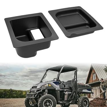 Imagem de LDETXY Caixa de armazenamento sob o assento esquerdo e direito para Polaris Ranger 570 tamanho médio, bandeja organizadora para Polaris Ranger 500 570 tamanho médio 127 cm de largura 2015-2021