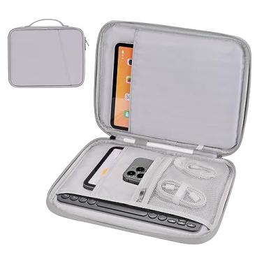 Imagem de Capa de acessórios para iPad Pro 12,9, bolsa de transporte acolchoada para iPad Pro 12,9 M2/M1/2018-2020 com teclado mágico/teclado inteligente fólio, Surface Pro 9/8 (cinza, 12,9)